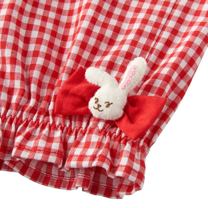 Sweet Gingham Ribbon Capri Pants