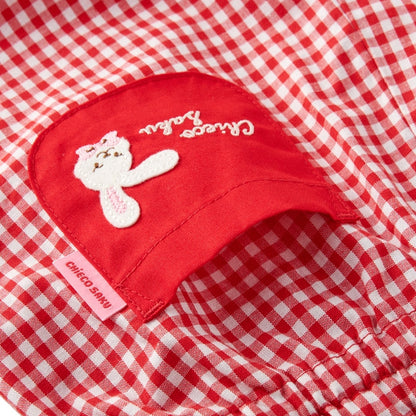 Sweet Gingham Ribbon Capri Pants