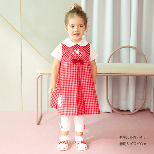 Sweet Gingham Ribbon Cropped Leggings