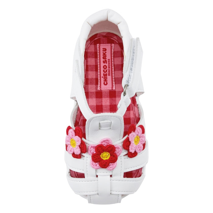 Sweet Gingham Baby Flower Sandals