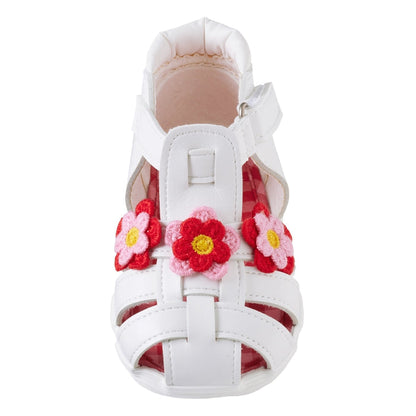 Sweet Gingham Baby Flower Sandals