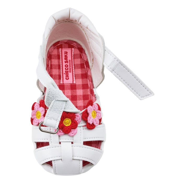 Sweet Gingham Baby Flower Sandals