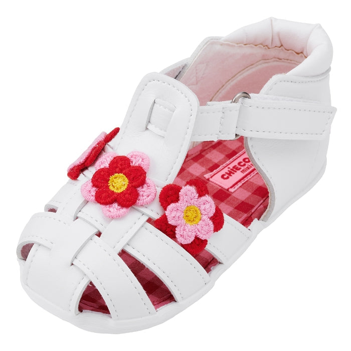 Sweet Gingham Baby Flower Sandals