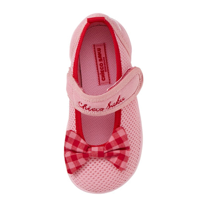 Double Raschel Mesh Sandals for Kids - Sweet Gingham Ribbon