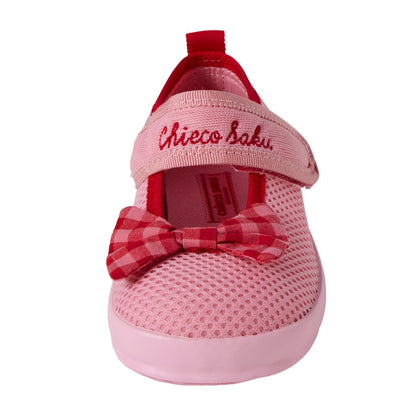 Double Raschel Mesh Sandals for Kids - Sweet Gingham Ribbon