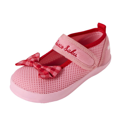 Double Raschel Mesh Sandals for Kids - Sweet Gingham Ribbon
