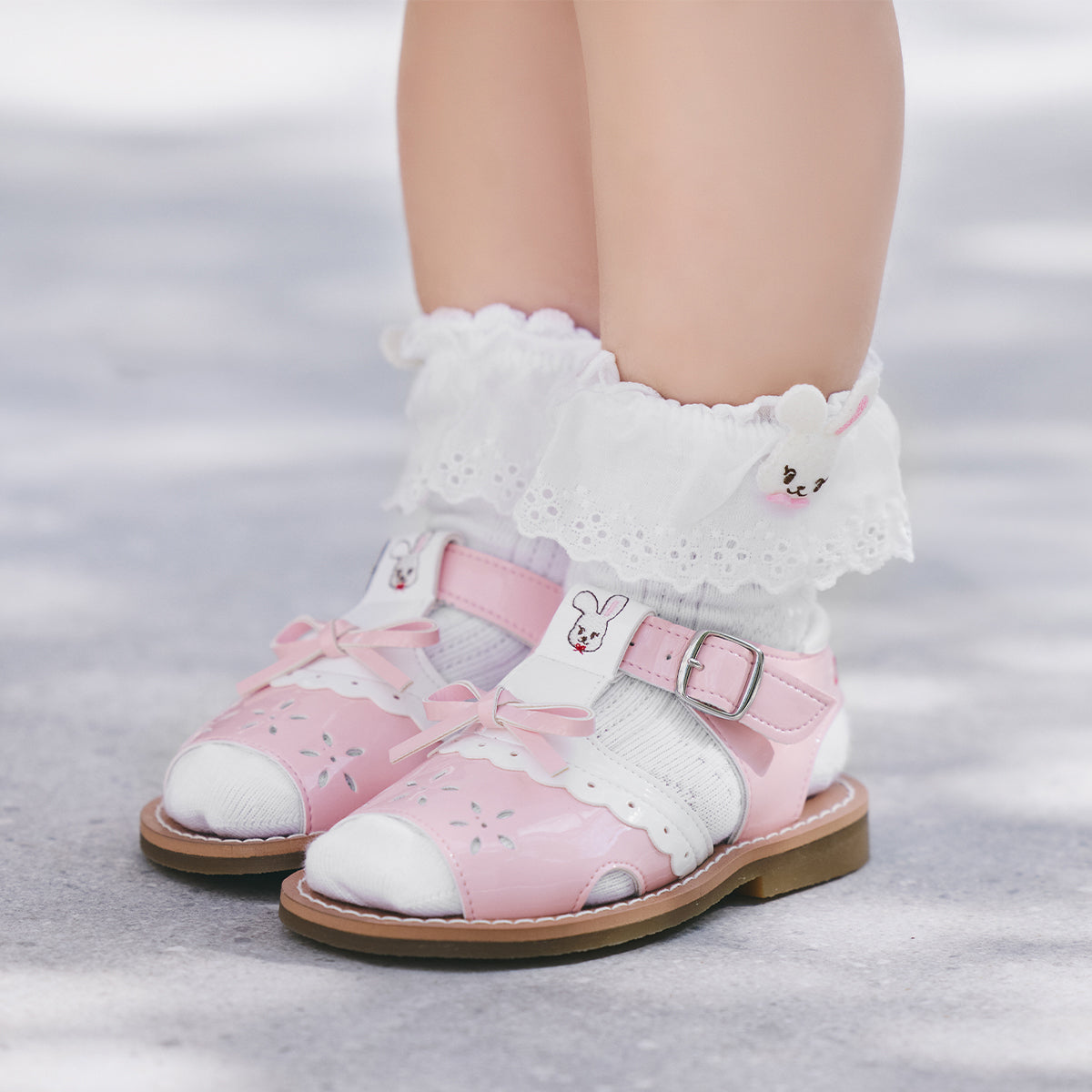 Clover Eyelet Lace Socks