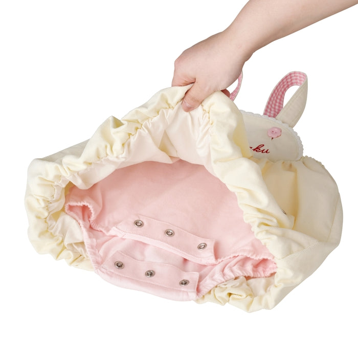 White Snow Corduroy Balloon Romper
