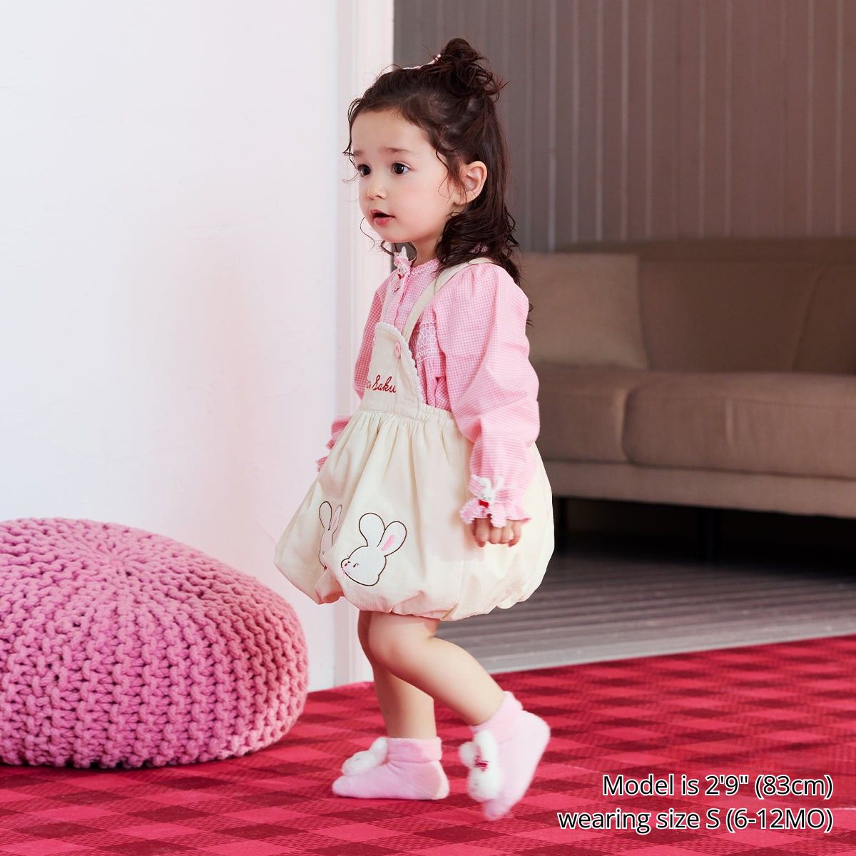 White Snow Corduroy Balloon Romper