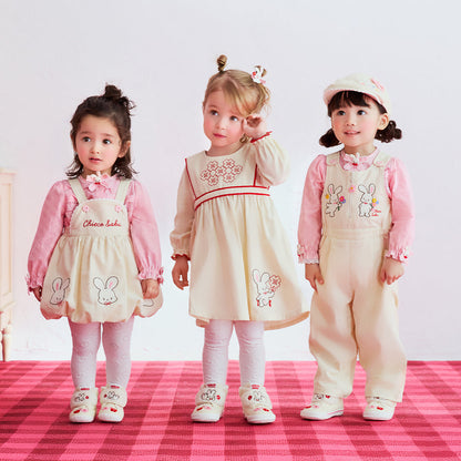 White Snow Corduroy Balloon Romper