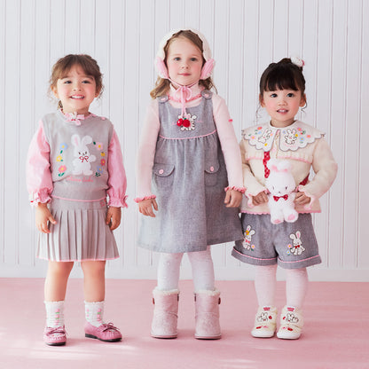 Seasonal Gray x Pink Jumper Skirt
