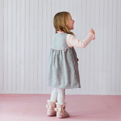 Seasonal Gray x Pink Jumper Skirt