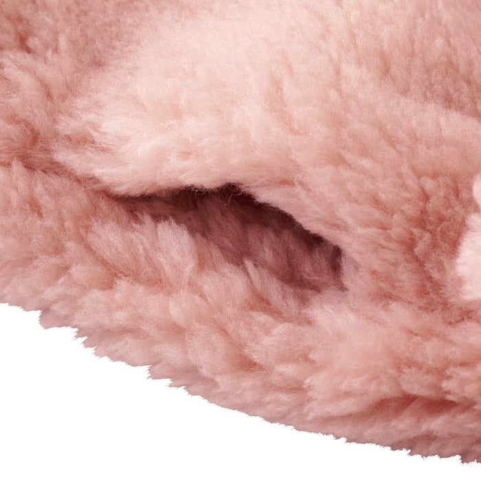 Seasonal Gray x Pink Merino Faux Fur Coat