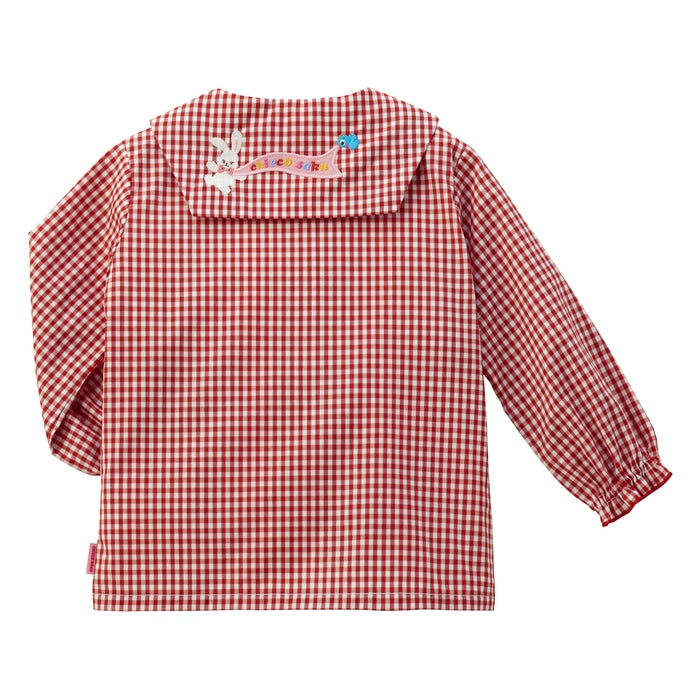 Sweet Gingham Ribbon Blouse