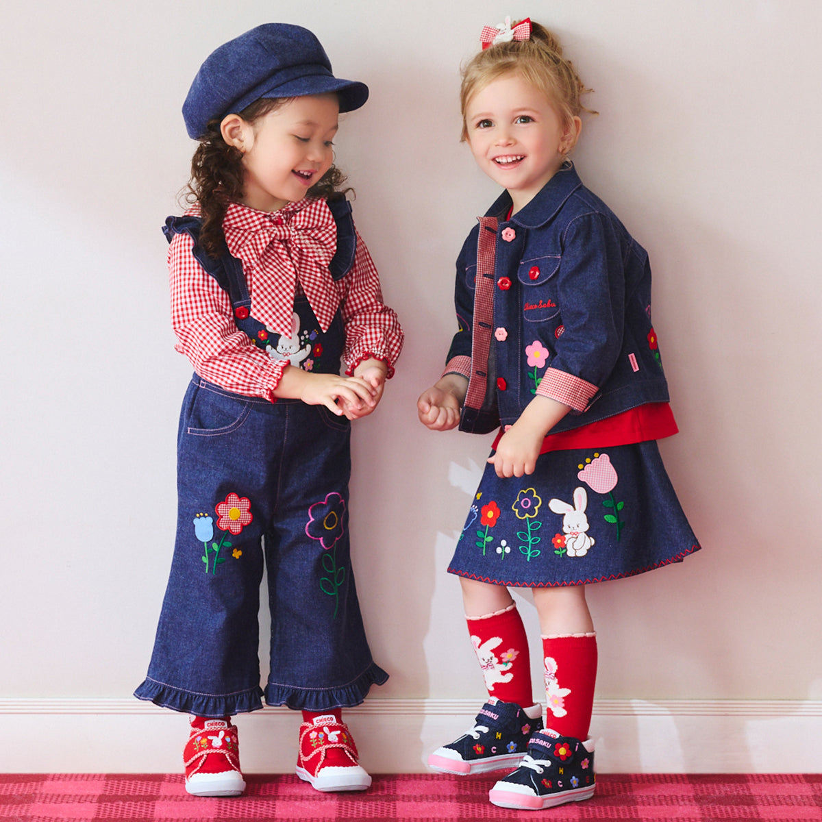 Sweet Gingham Ribbon Blouse