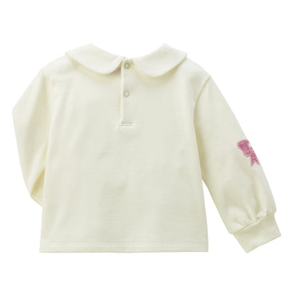 Sweet Tweed Ribbon Collar Sweatshirt