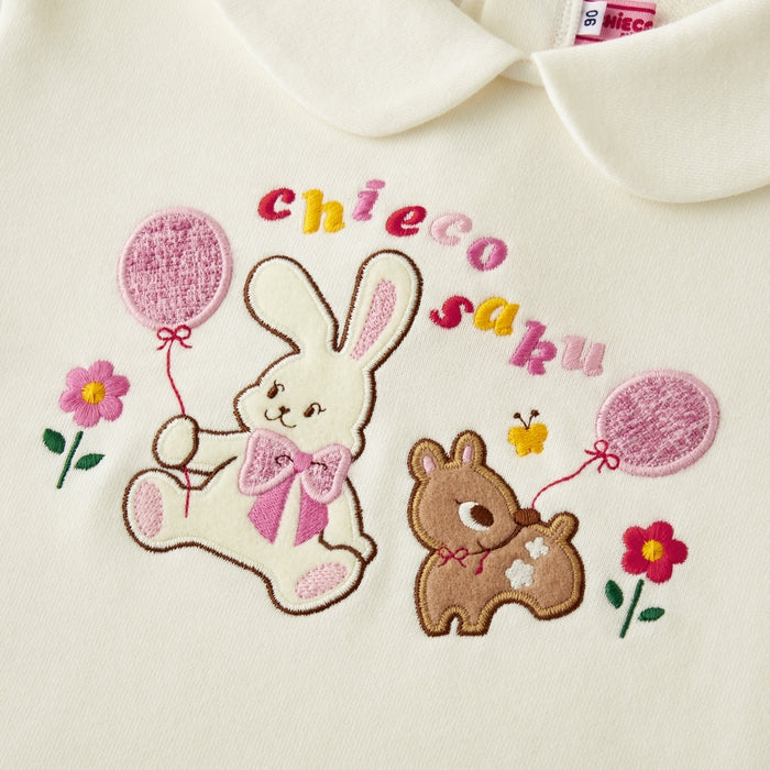 Sweet Tweed Ribbon Collar Sweatshirt