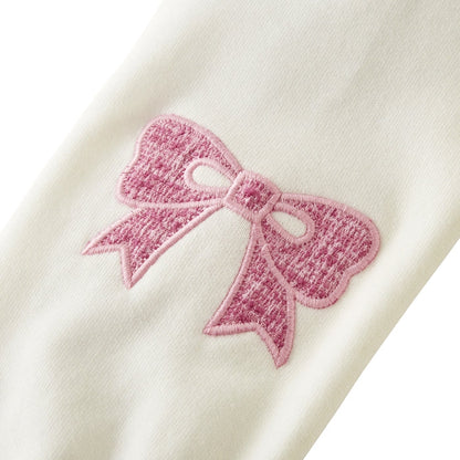 Sweet Tweed Ribbon Collar Sweatshirt