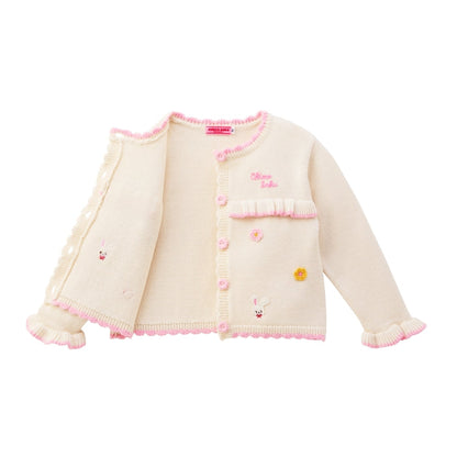 Seasonal Gray x Pink Cardigan