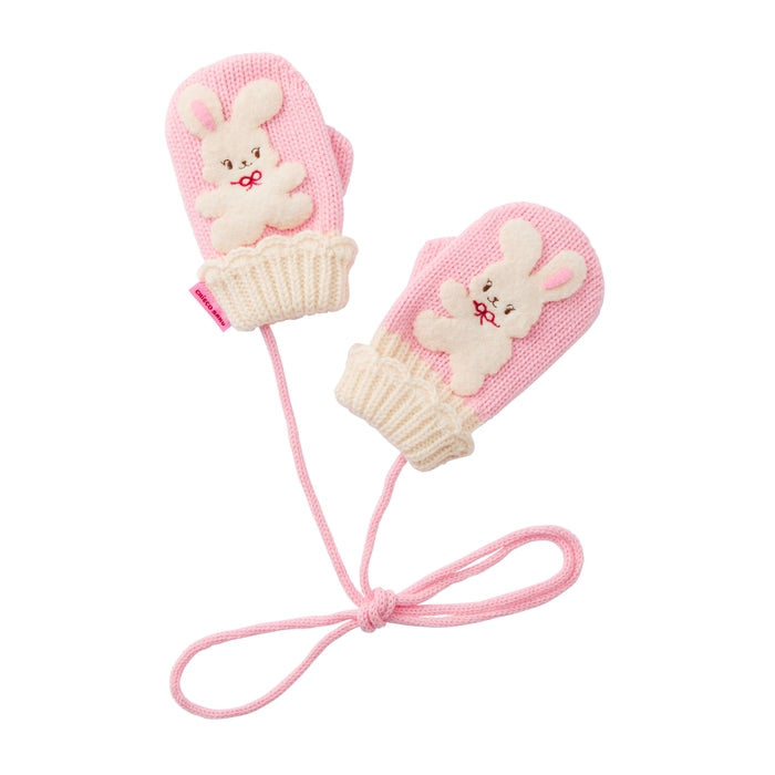 Seasonal Gray x Pink Mittens
