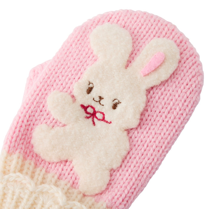 Seasonal Gray x Pink Mittens