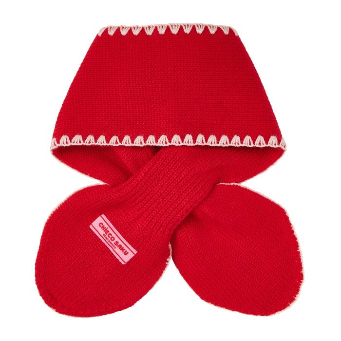 Red Knit Storybook Scarf