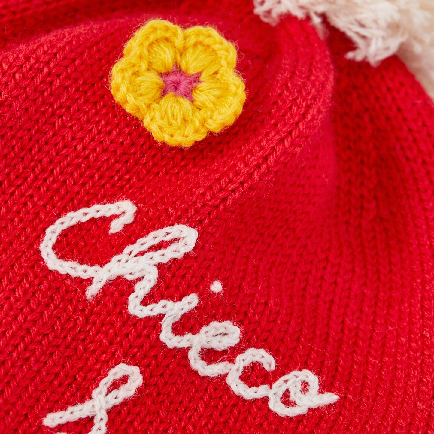 Sweet Scalloped Pom-Pom Beanie