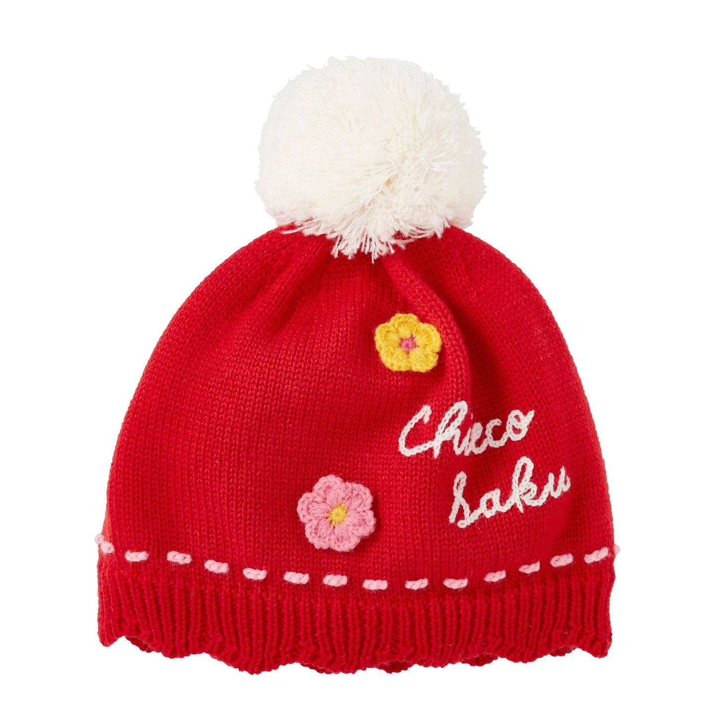 Sweet Scalloped Pom-Pom Beanie