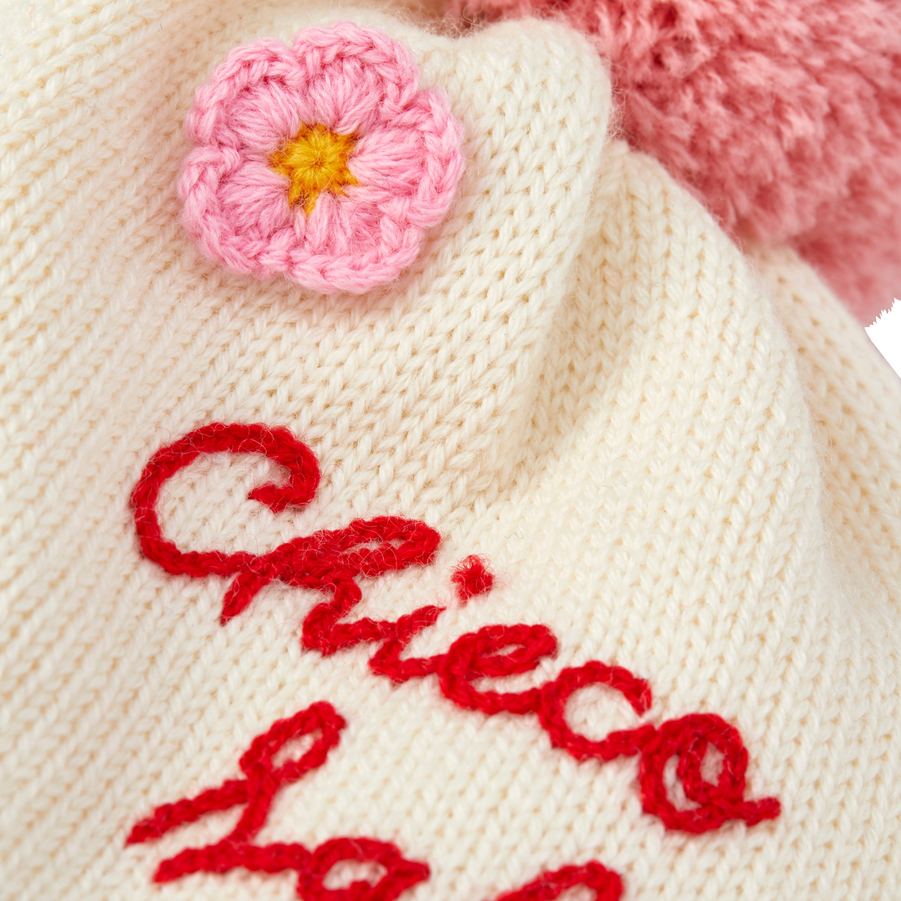 Sweet Scalloped Pom-Pom Beanie