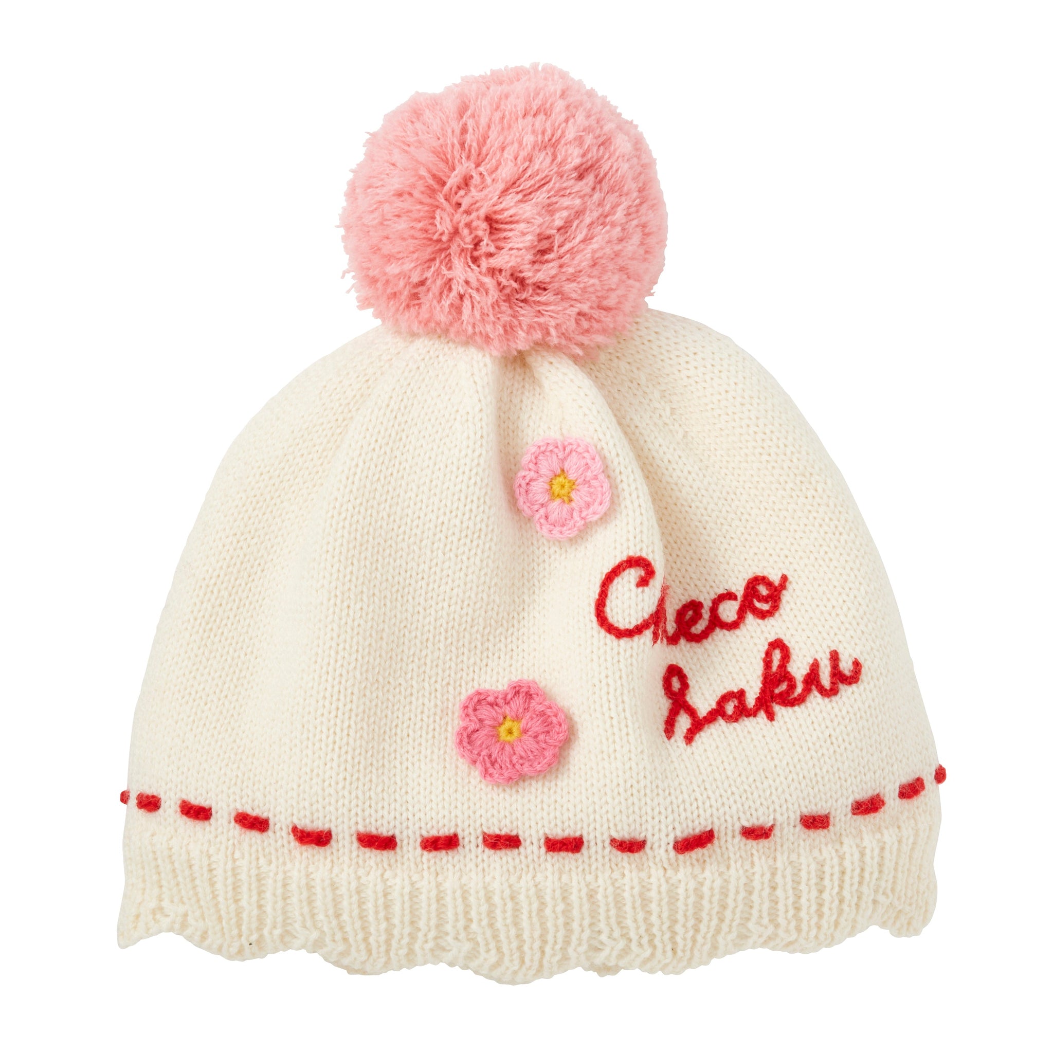 Sweet Scalloped Pom-Pom Beanie