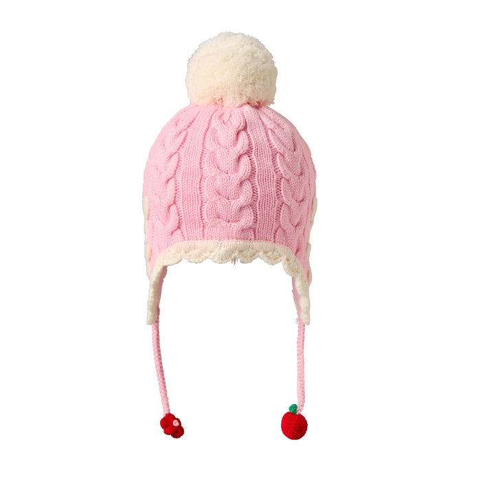 Seasonal Gray x Pink Cable Knit Hat