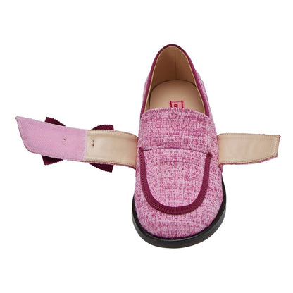 Sweet Strawberry Tweed Loafers