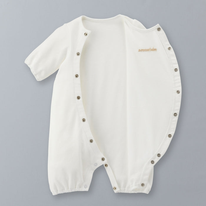 Sea Island Cotton MIKI HOUSE Logo Mini Coverall