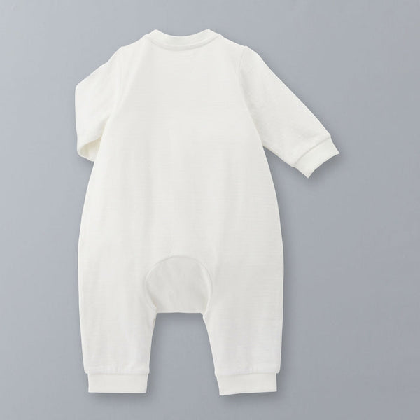 Sea Island Cotton Royal MIKI HOUSE Emblem Coveralls - WHITE