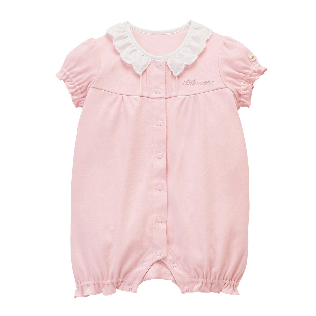 Sea Island Cotton Frill Collar Short Rompers