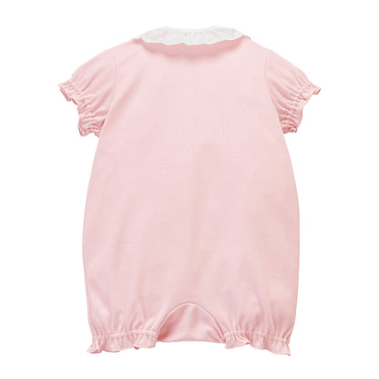 Sea Island Cotton Frill Collar Short Rompers