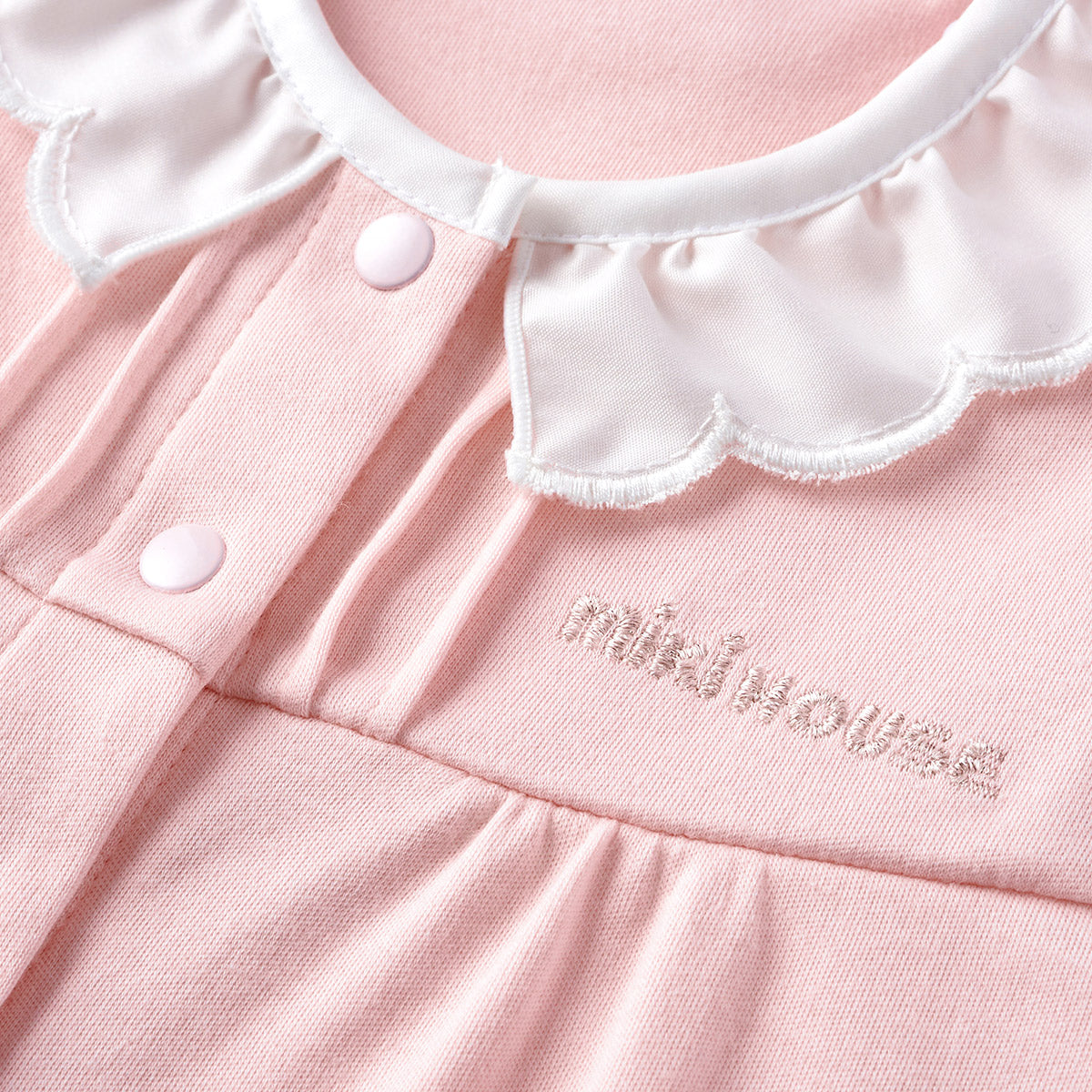 Sea Island Cotton Frill Collar Short Rompers