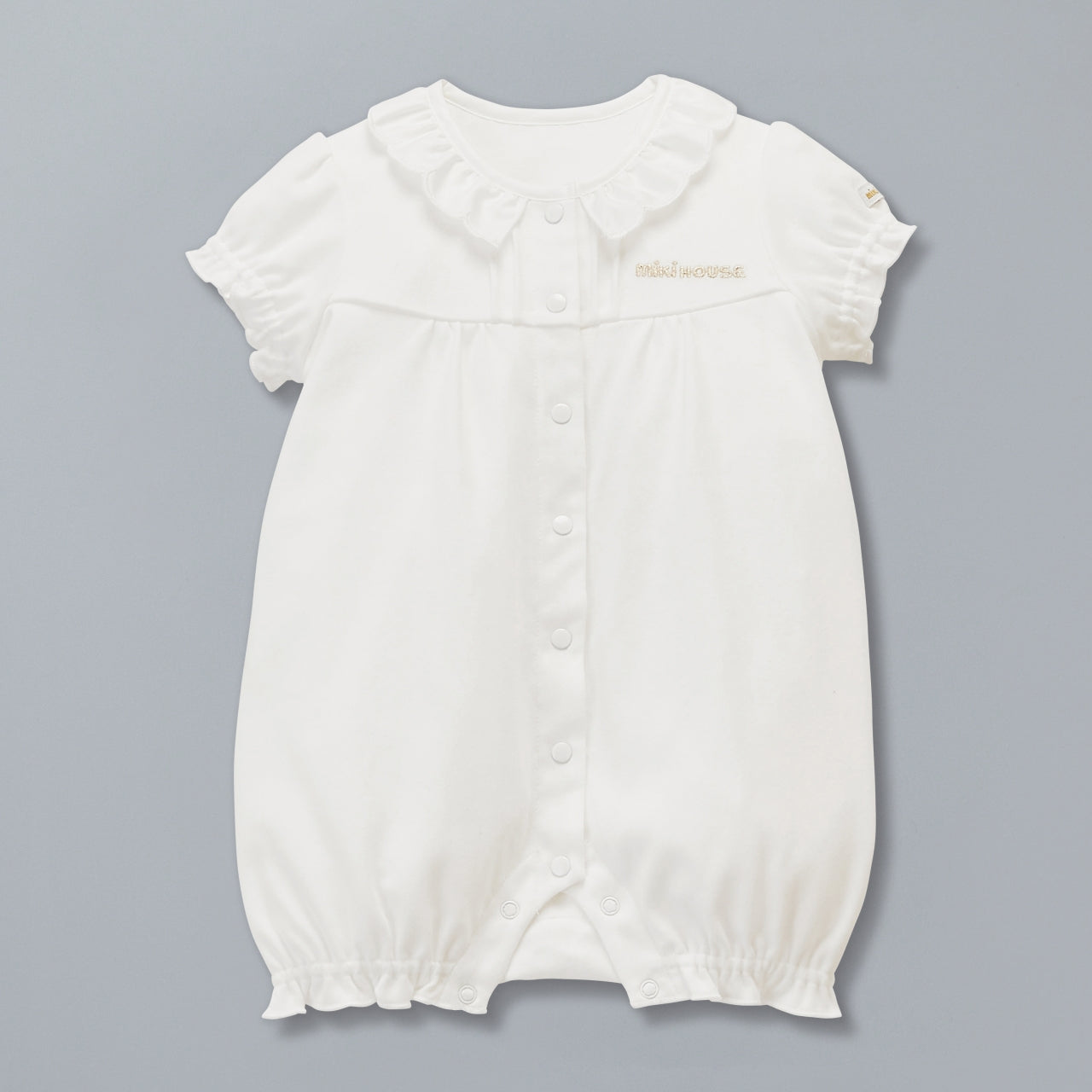 Sea Island Cotton Frill Collar Short Rompers