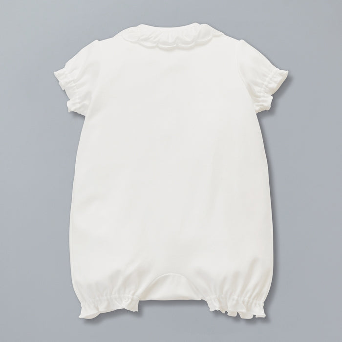 Sea Island Cotton Frill Collar Short Rompers