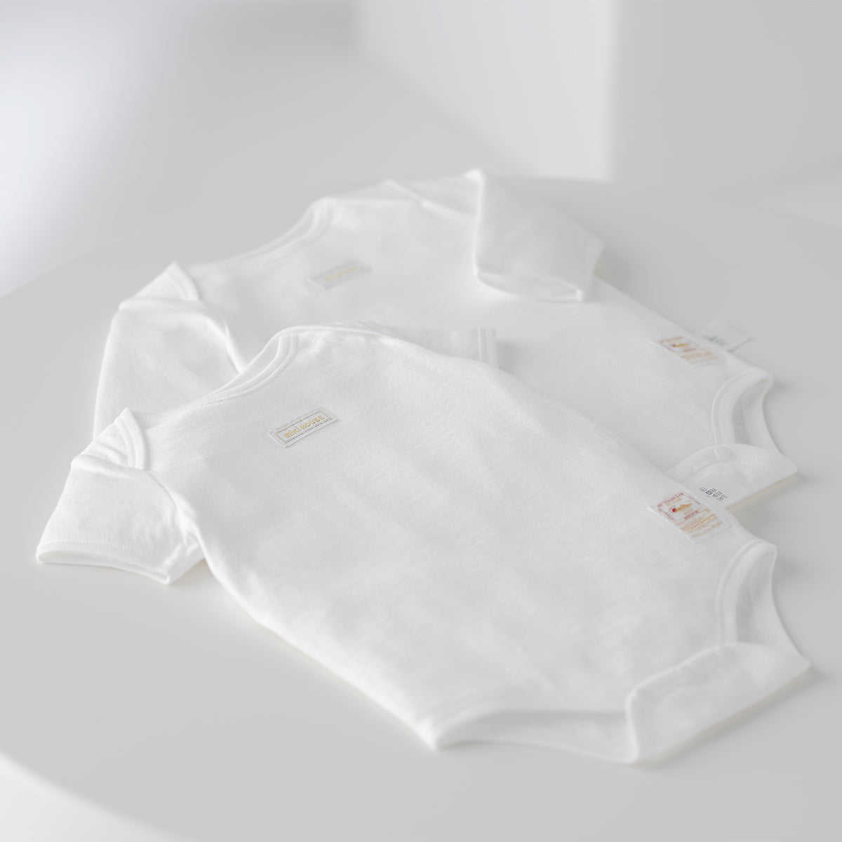 Sea Island Cotton Short-Sleeve Onesie Bodysuit