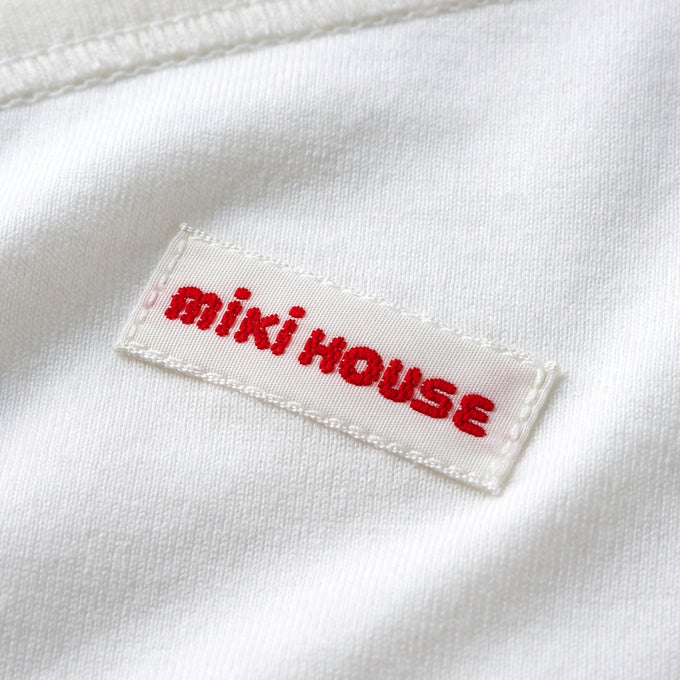 Kimono-Style Hadagi Bodysuit - MIKI HOUSE Logo