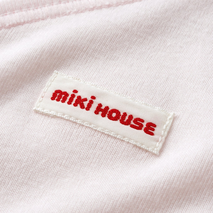 Kimono-Style Hadagi Bodysuit - MIKI HOUSE Logo