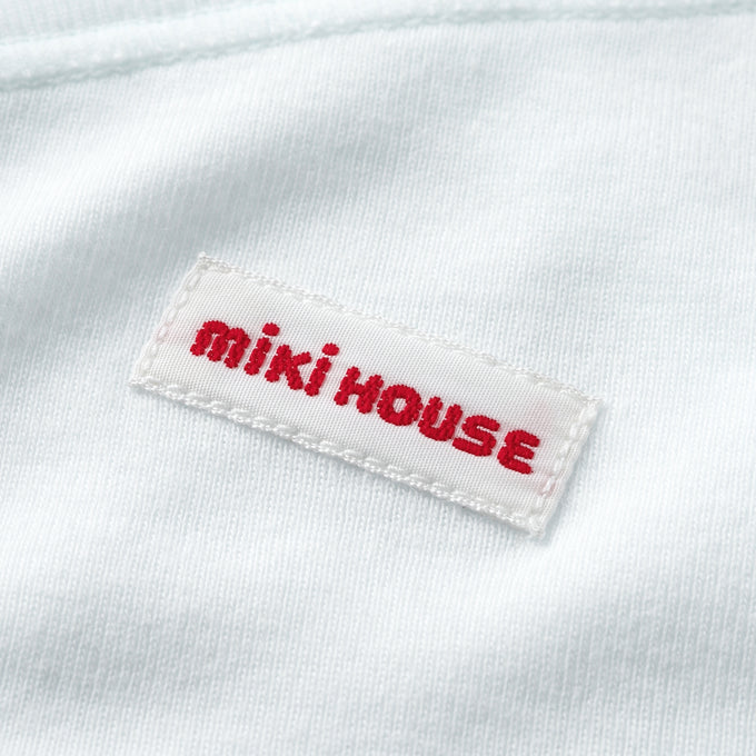 Kimono-Style Hadagi Bodysuit - MIKI HOUSE Logo