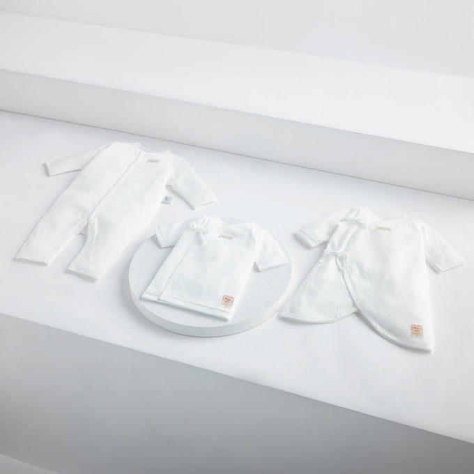 Sea Island Cotton Kimono-Style Hadagi Bodysuit