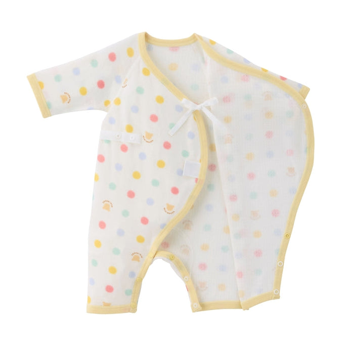 Kimono-Style Hadagi Coverall - Polka Dots