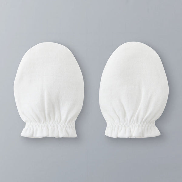 Sea Island Cotton Mittens - WHITE