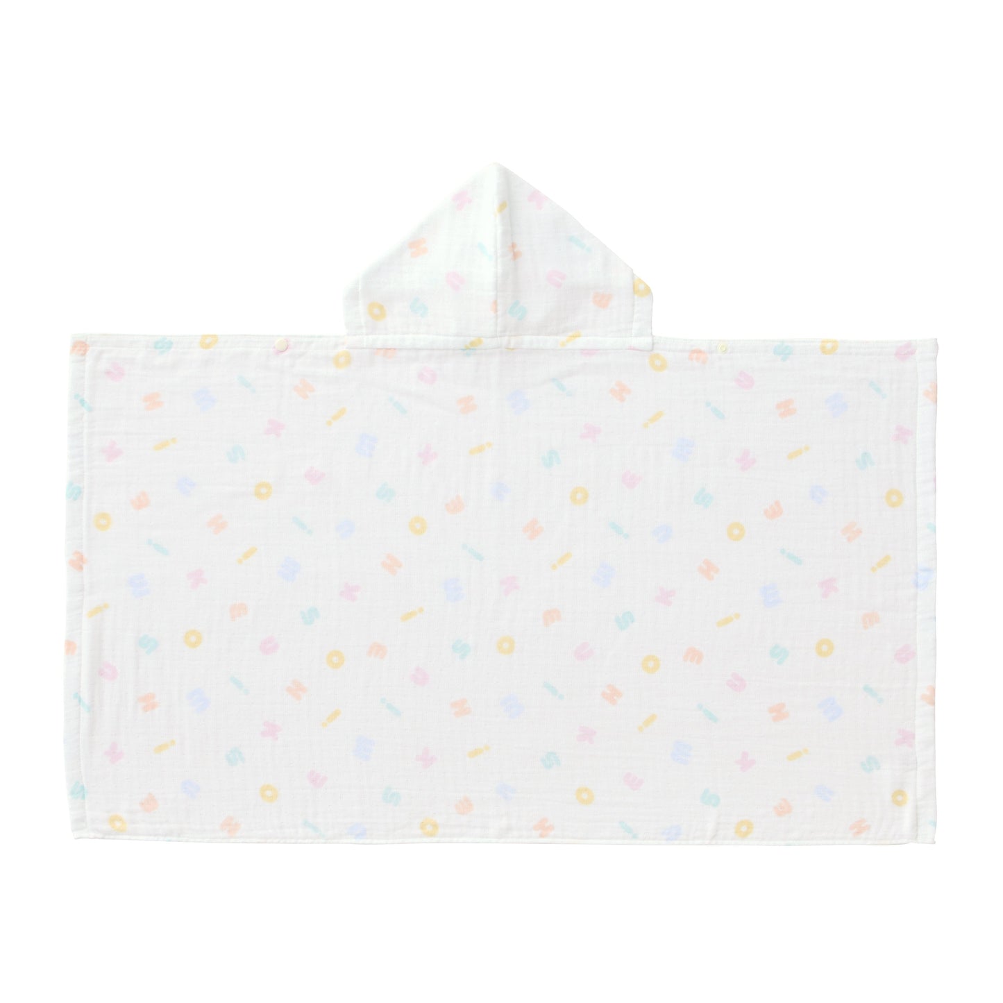 Pastel Logo Gauze Bath Poncho & Mini Towel Set (Gift Box Included)