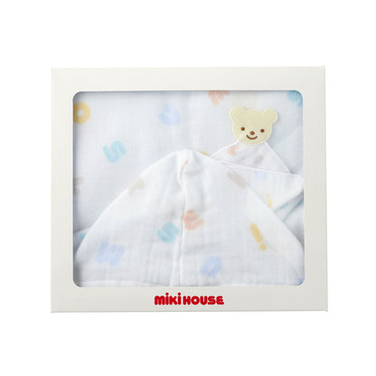 Pastel Logo Gauze Bath Poncho & Mini Towel Set (Gift Box Included)