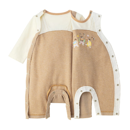 Long-Sleeve Bear Band Rompers