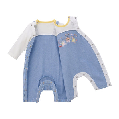 Long-Sleeve Bear Band Rompers